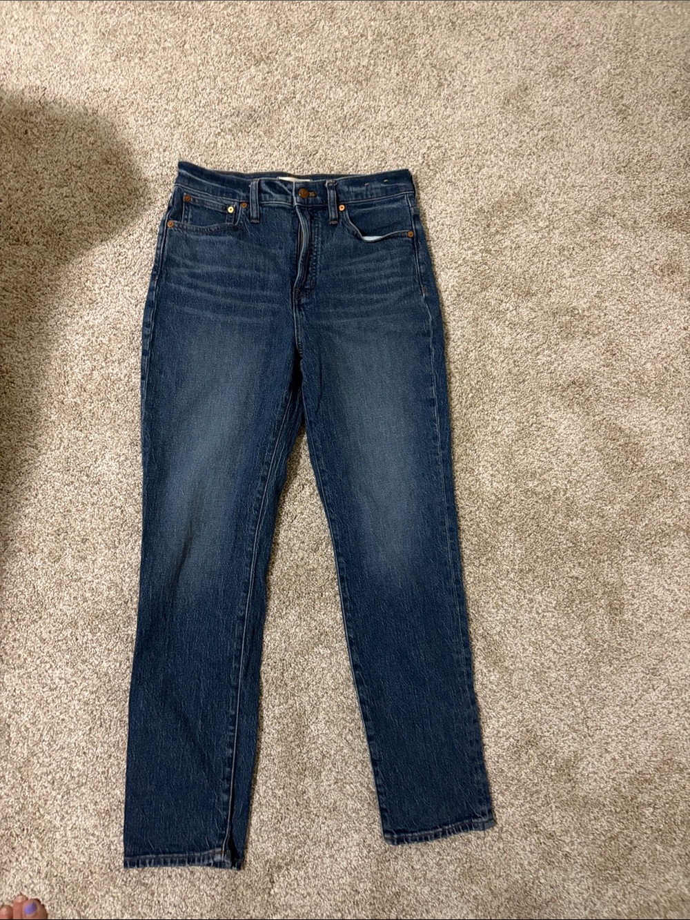 Madewell dark Blue Women's High-Rise Straight Jeans